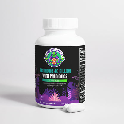 HealthyShell Probiotic 40 Billion with Prebiotics