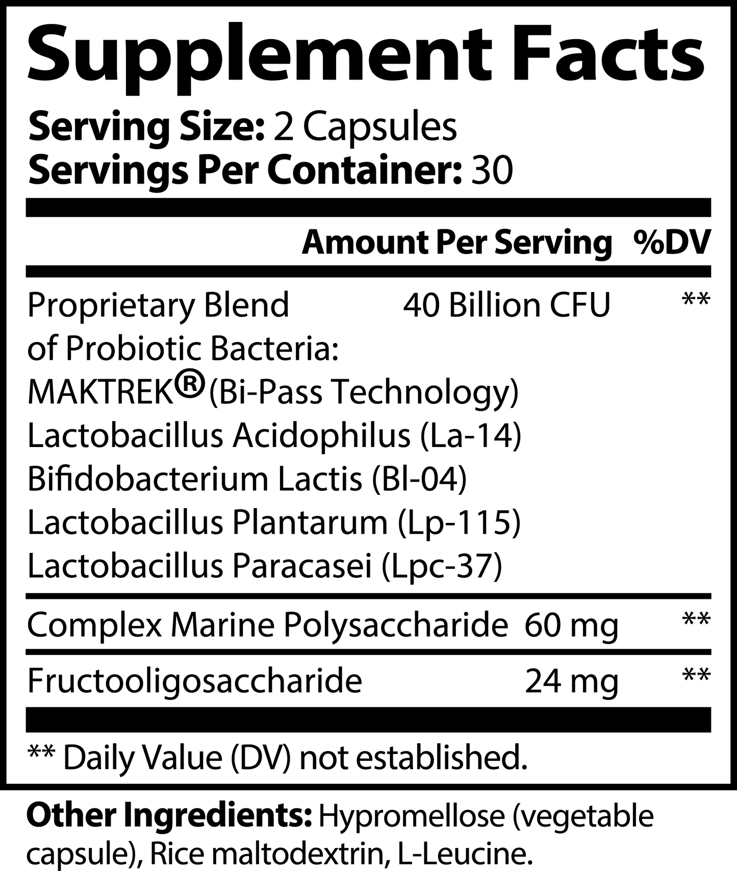 HealthyShell Probiotic 40 Billion with Prebiotics